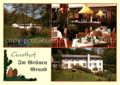 Scharfenstein_Erzgebirge Gasthof Zum gruenen Grund Gaststaette Partie am Bach Scharfenstein_Erzgebirge
