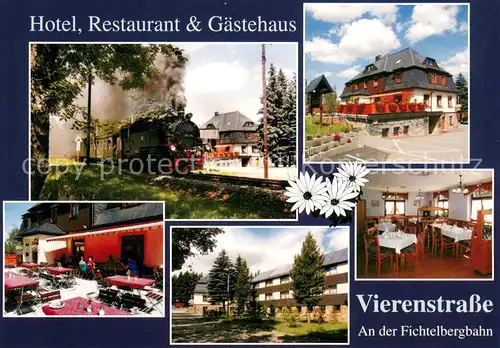 Neudorf_Sehmatal Hotel Gaestehaus Vierenstrasse Gaststaette Terrasse Eisenbahn Dampflokomotive Neudorf Sehmatal