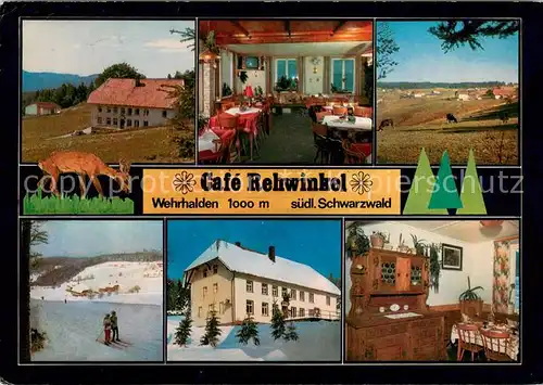 Wehrhalden Cafe Pension Rehwinkel Gaststaette Landschaftspanorama Schwarzwald Wehrhalden