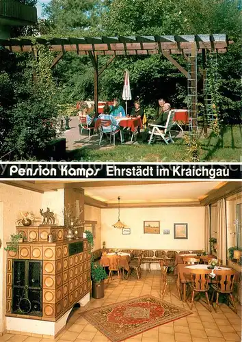 Ehrstaedt Pension Cafe Restaurant Kamps im Kraichgau Gastraum Gartenterrasse Ehrstaedt