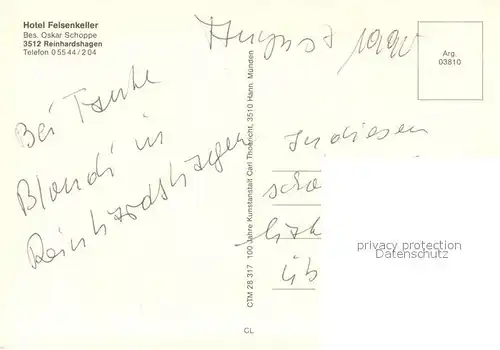 Reinhardshagen Hotel Restaurant Felsenkeller Terrasse Stadtpanorama Reinhardshagen