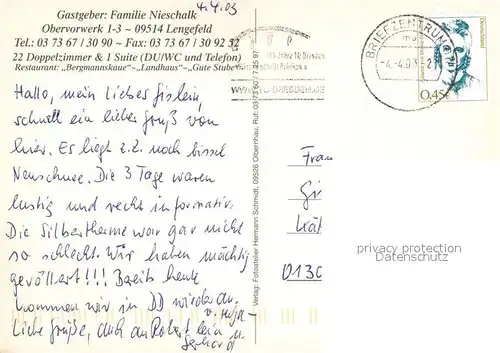 Lengefeld_Erzgebirge Hotel Waldesruh Glueck Auf Lengefeld Erzgebirge