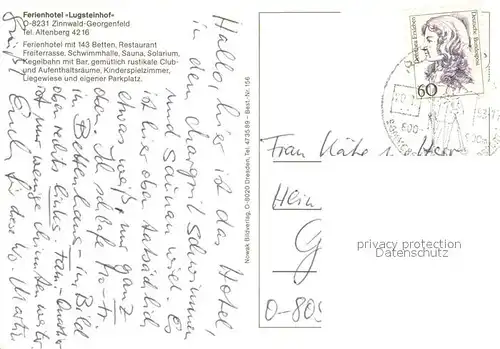 Georgenfeld Ferienhotel Lugsteinhof Restaurant Hallenbad Georgenfeld