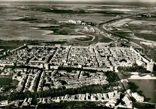 Aigues Mortes_Gard Vue generale aerienne sur la Cite Aigues Mortes Gard
