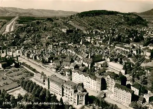 Feldkirch_Vorarlberg Fliegeraufnahme mit Ardetzenberg Feldkirch Vorarlberg