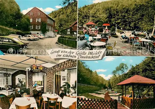 Langenscheid_Rhein Lahn Kreis Ausflugsgaststaette Guelle Muehle Terrasse Gaststube Minigolf Langenscheid