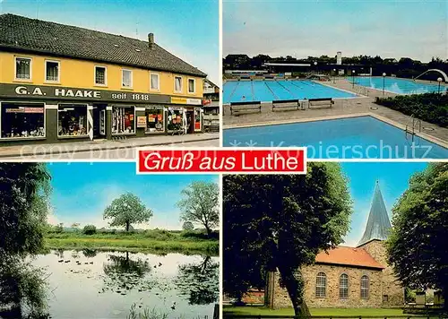 Luthe Gemischtwaren Haake Schwimmbad Schwanenteich Kirche Luthe