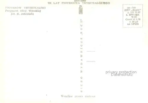 Piotrkow_Tryb Fragment ulicy Wysokiej Piotrkow Tryb
