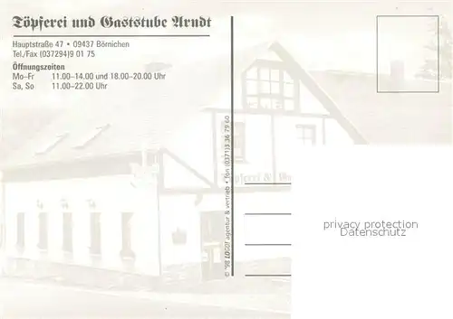 Boernichen_Erzgebirge Toepferei und Gaststube Arndt 