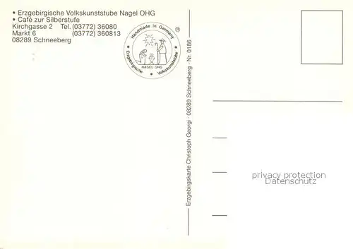 Schneeberg_Erzgebirge Erzgebirgische Volkskunststube Nagel Cafe zur Silberstufe Kirche Schneeberg Erzgebirge