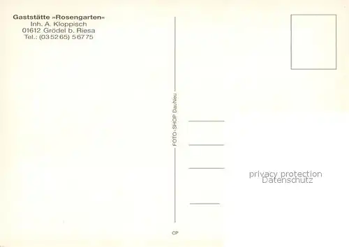 Groedel_Riesa Gaststaette Rosengarten Restaurant 