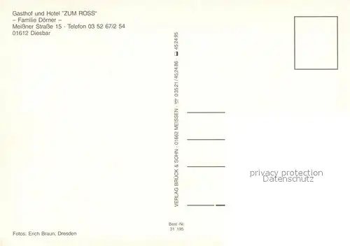 Diesbar Seusslitz Gasthof Hotel Zum Ross Restaurant Terrasse Diesbar Seusslitz