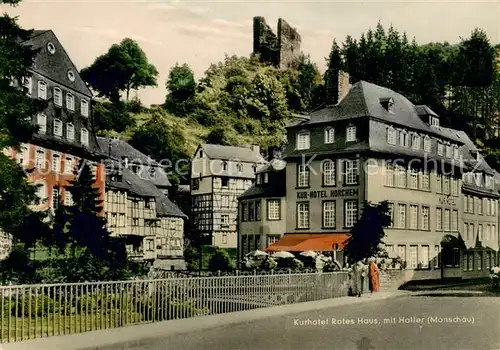Monschau Kurhotel Rotes Haus mit Burgruine Haller Monschau