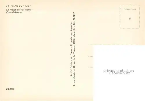 AK / Ansichtskarte Vias sur Mer Vue aerienne Vias sur Mer