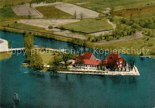 AK / Ansichtskarte Gross_Groenau Faehrhaus Rothenhusen Fliegeraufnahme Gross Groenau