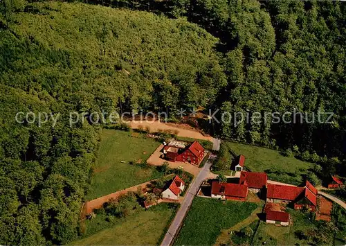 AK / Ansichtskarte Friedrichswald_Rinteln Waldgasthaus Pension Dornroeschen Eck Fliegeraufnahme Friedrichswald Rinteln