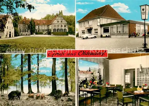 AK / Ansichtskarte Oldendorf_Wiehengebirge Gut Ostenwalde Gasthof Oldendorfer Tor Im Wildpark Gaststube Oldendorf Wiehengebirge