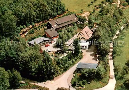 AK / Ansichtskarte Lauf_Baden Hardsteinhaus mit Appartementhaus Fliegeraufnahme Lauf_Baden