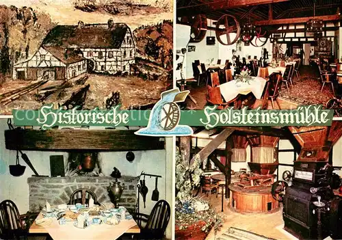 AK / Ansichtskarte Nuembrecht Historische Holsteinsmuehle Cafe Restaurant Aquarell Nuembrecht