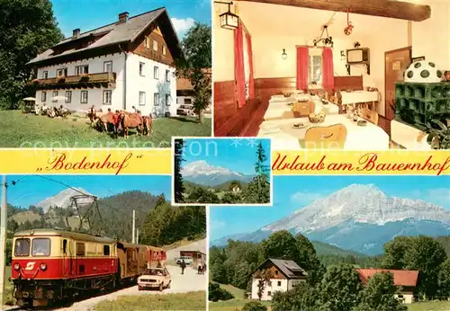 AK / Ansichtskarte Wienerbruck Bodenhof Urlaub auf dem Bauernhof Eisenbahn Alpen Wienerbruck