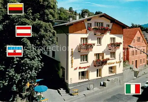 AK / Ansichtskarte Tarvisio Trattoria Al Mangart Nationalflaggen Tarvisio