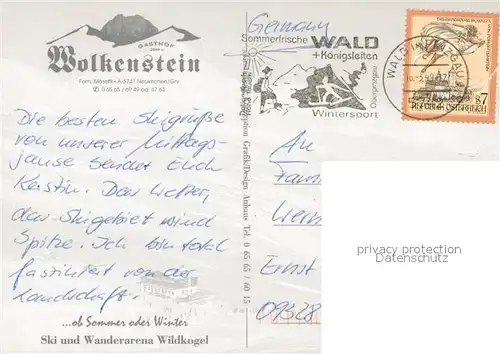 AK / Ansichtskarte Neukirchen_Grossvenediger Gasthof Wolkenstein Wintersport Bergkapelle Neukirchen Grossvenediger