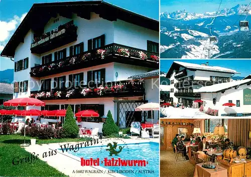 AK / Ansichtskarte Wagrain_Salzburg Hotel Tatzlwurm Restaurant Bergbahn Wintersport Alpen Wagrain Salzburg