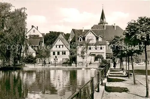 AK / Ansichtskarte Welzheim Partie am Teich Welzheim