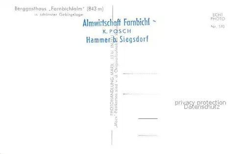 AK / Ansichtskarte Inzell Farnbichlalm Berggasthaus mit Pension Inzell