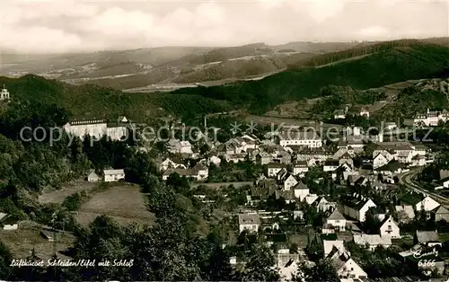 AK / Ansichtskarte Schleiden_Eifel Fliegeraufnahme mit Schloss Schleiden_Eifel