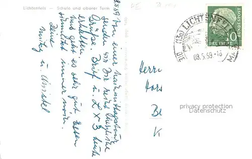 AK / Ansichtskarte Lichtenfels_Bayern Schule und oberer Turm Lichtenfels Bayern