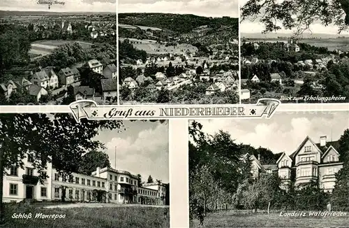 AK / Ansichtskarte Niederbieber_Hessen Panorama Blick zum Erholungsheim Schloss Monrepos Landsitz Waldfrieden Niederbieber Hessen