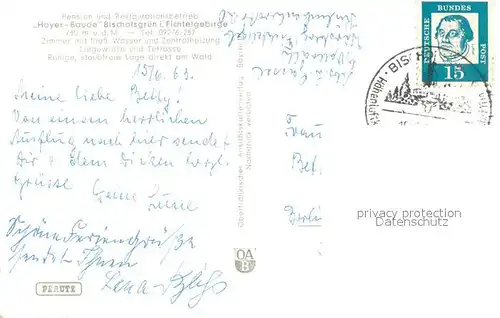 AK / Ansichtskarte Bischofsgruen Hoyer Baude Bischofsgruen