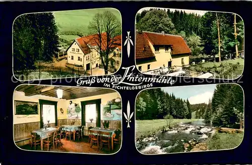 AK / Ansichtskarte Luetzenreuth Gasthaus Pension Entenmuehle Gaststube Landschaftsbild Luetzenreuth