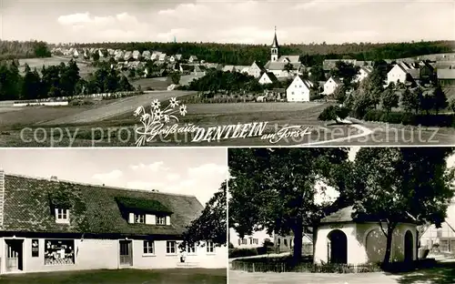 AK / Ansichtskarte Dentlein_Forst Panorama Geschaeftshaus Kapelle Dentlein_Forst
