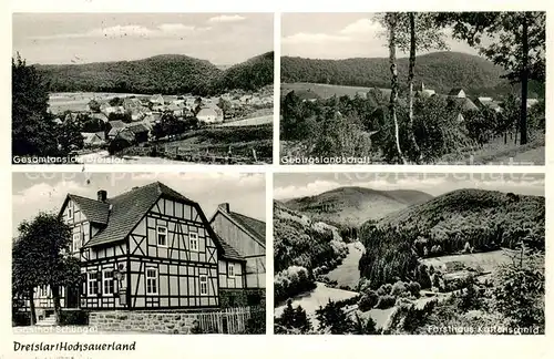 AK / Ansichtskarte Dreislar Panorama Gebirgslandschaft Gasthof Schuengel Forsthaus Kartenschneid Dreislar