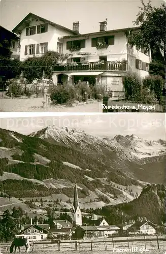 AK / Ansichtskarte Fischen_Allgaeu Touristenhaus Mayerl Ortsansicht Fischen Allgaeu