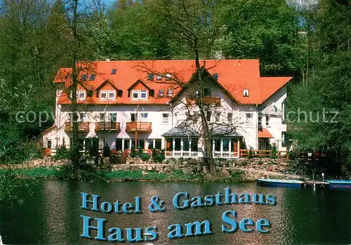 AK / Ansichtskarte Schleusingen Hotel Gasthaus Haus am See Schleusingen