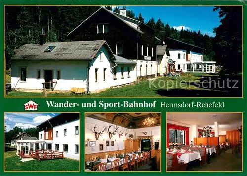 AK / Ansichtskarte Neuhermsdorf Wander  und Sportbahnhof Wanderheim Sporthotel Restaurant Skisportzentrum Neuhermsdorf