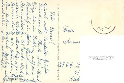 AK / Ansichtskarte Urmitz_Rhein Uferpartie am Rhein Motorboot Urmitz Rhein