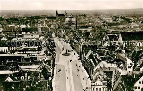 AK / Ansichtskarte Augsburg Stadtpanorama Blick von Stadtpfarrkirche Sankt Ulrich Augsburg