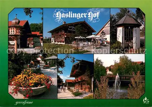 AK / Ansichtskarte Kirchham_Bad_Fuessing Haslinger Hof Gaestehaus Pension Kapelle Holzbruecke 
