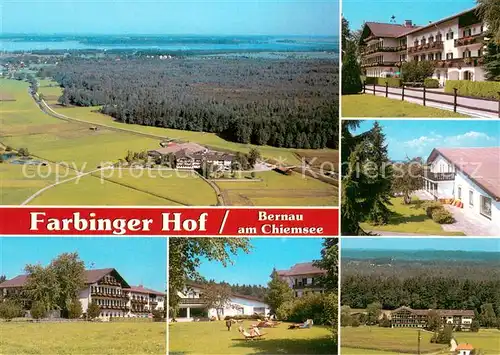 AK / Ansichtskarte Bernau_Chiemsee Ferienhotel Farbinger Hof Fliegeraufnahme Bernau Chiemsee