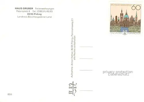AK / Ansichtskarte Piding Ferienwohnungen Gruber Hansenbauer Piding