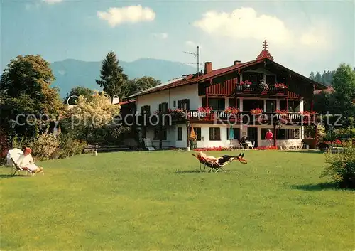 AK / Ansichtskarte Rottach Egern Kurklinik am Tegernsee Wallberg Sanatorium Garten Rottach Egern