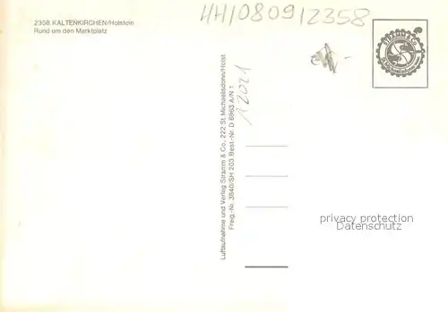 AK / Ansichtskarte Kaltenkirchen_Holstein Rund um den Marktplatz Fliegeraufnahme Kaltenkirchen_Holstein