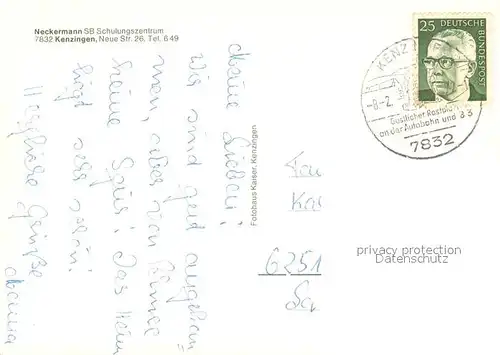 AK / Ansichtskarte Kenzingen Ratskeller Neckermann SB Schulungszentrum Kenzingen