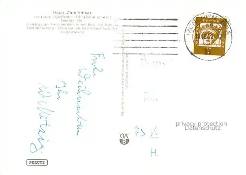 AK / Ansichtskarte Egloffstein Hotel Cafe Haefner Egloffstein