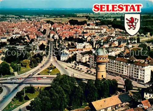 AK / Ansichtskarte Selestat_Bas_Rhin_Elsass Vue aerienne Selestat_Bas_Rhin_Elsass