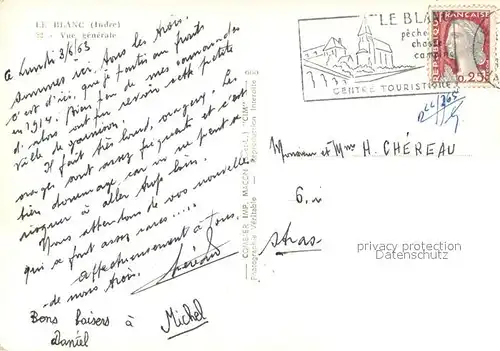 AK / Ansichtskarte Le_Blanc_Indre Vue generale Le_Blanc_Indre